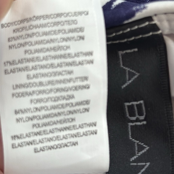 NWT La Blanca Kids One Piece Swimsuit - Navy and White - Picture 5 of 8